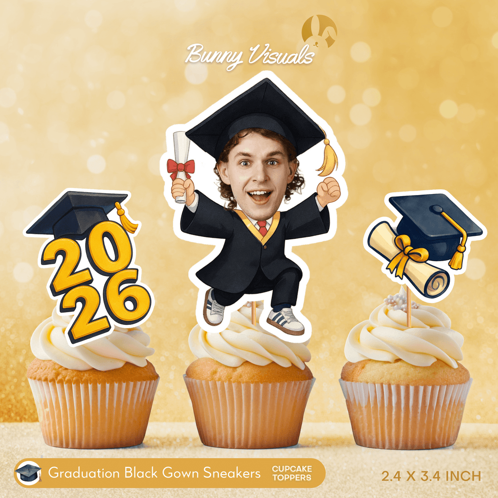 Graduation Black Gown With Sneakers