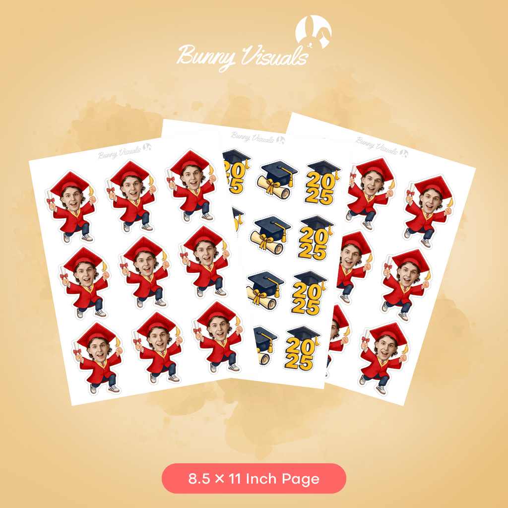 Graduation Red Gown with Sneakers