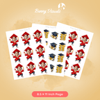 Graduation Red Gown with Sneakers