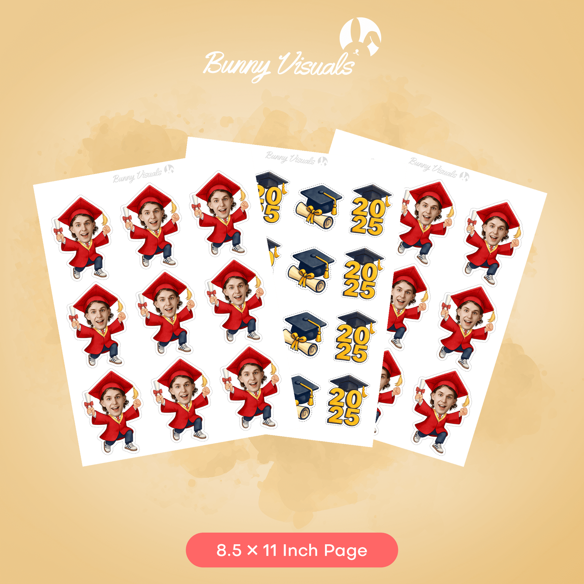 Graduation Red Gown with Sneakers