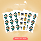 Graduation Green Gown with Sneakers