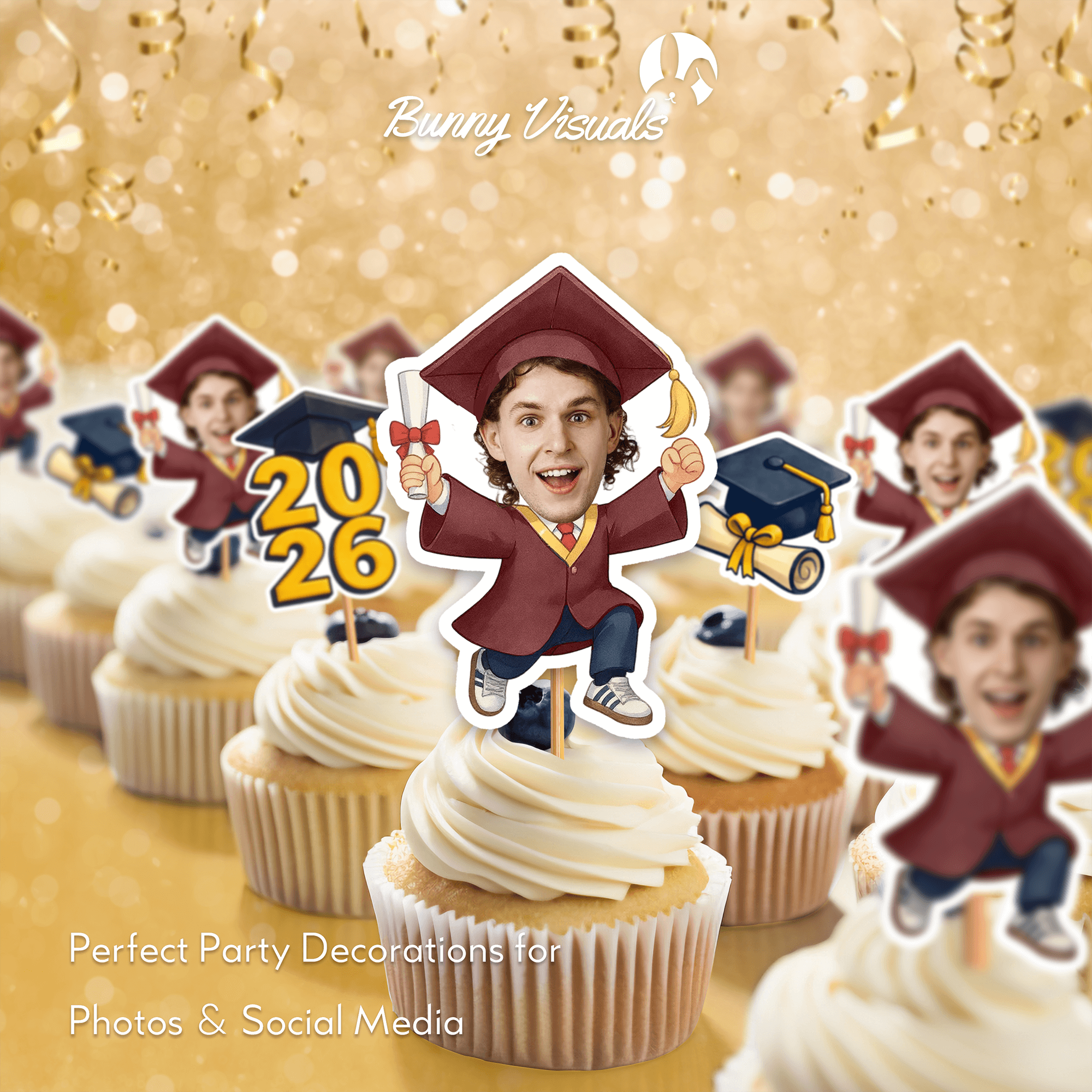 Graduation Maroon Gown with Sneakers