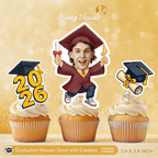 Graduation Maroon Gown with Sneakers