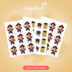 Graduation Maroon Gown with Sneakers
