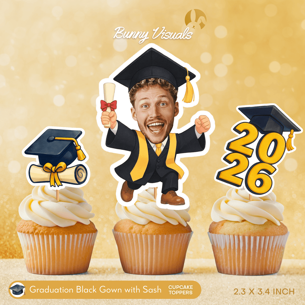 Graduation Black Gown with Sash