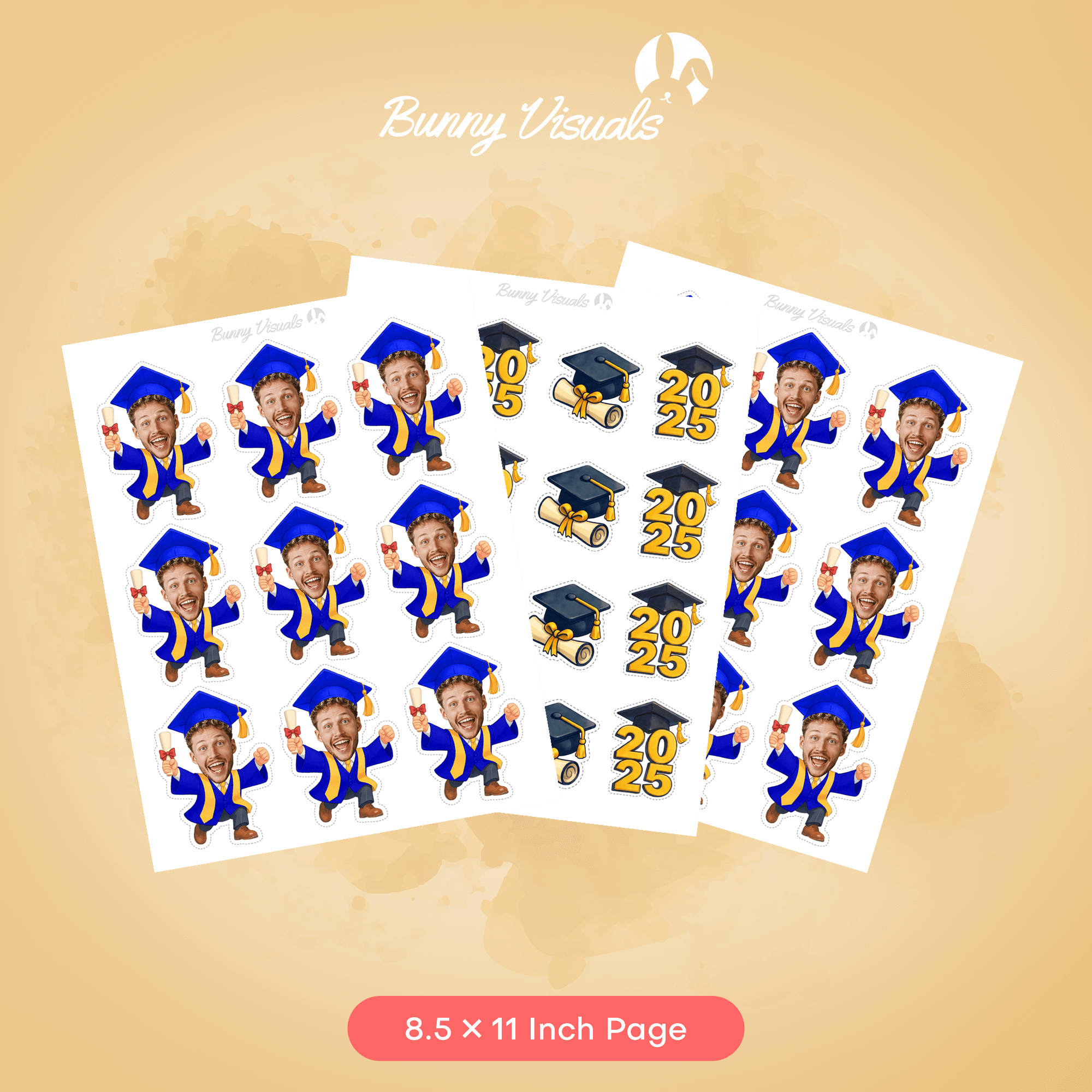 Graduation Blue Gown with Sash