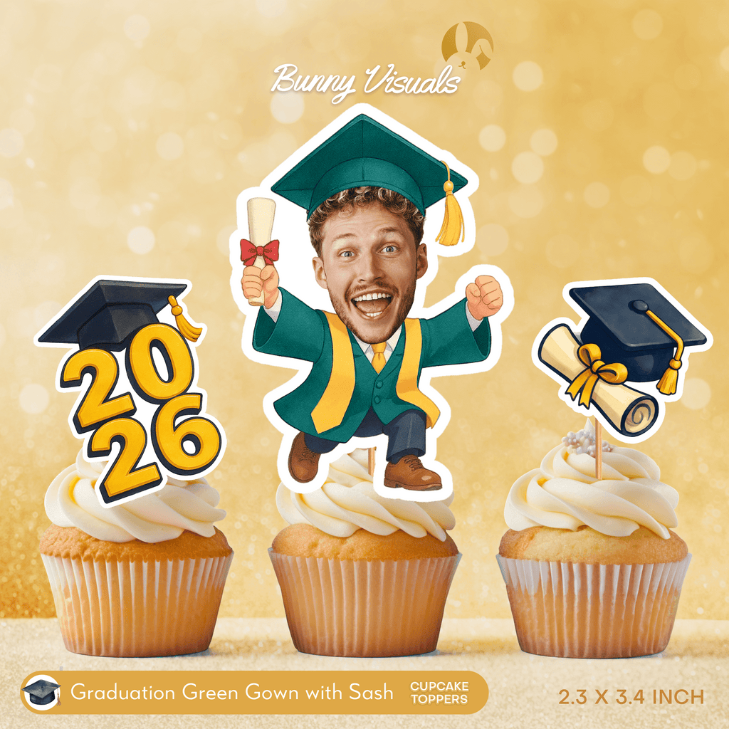 Graduation Green Gown with Sash