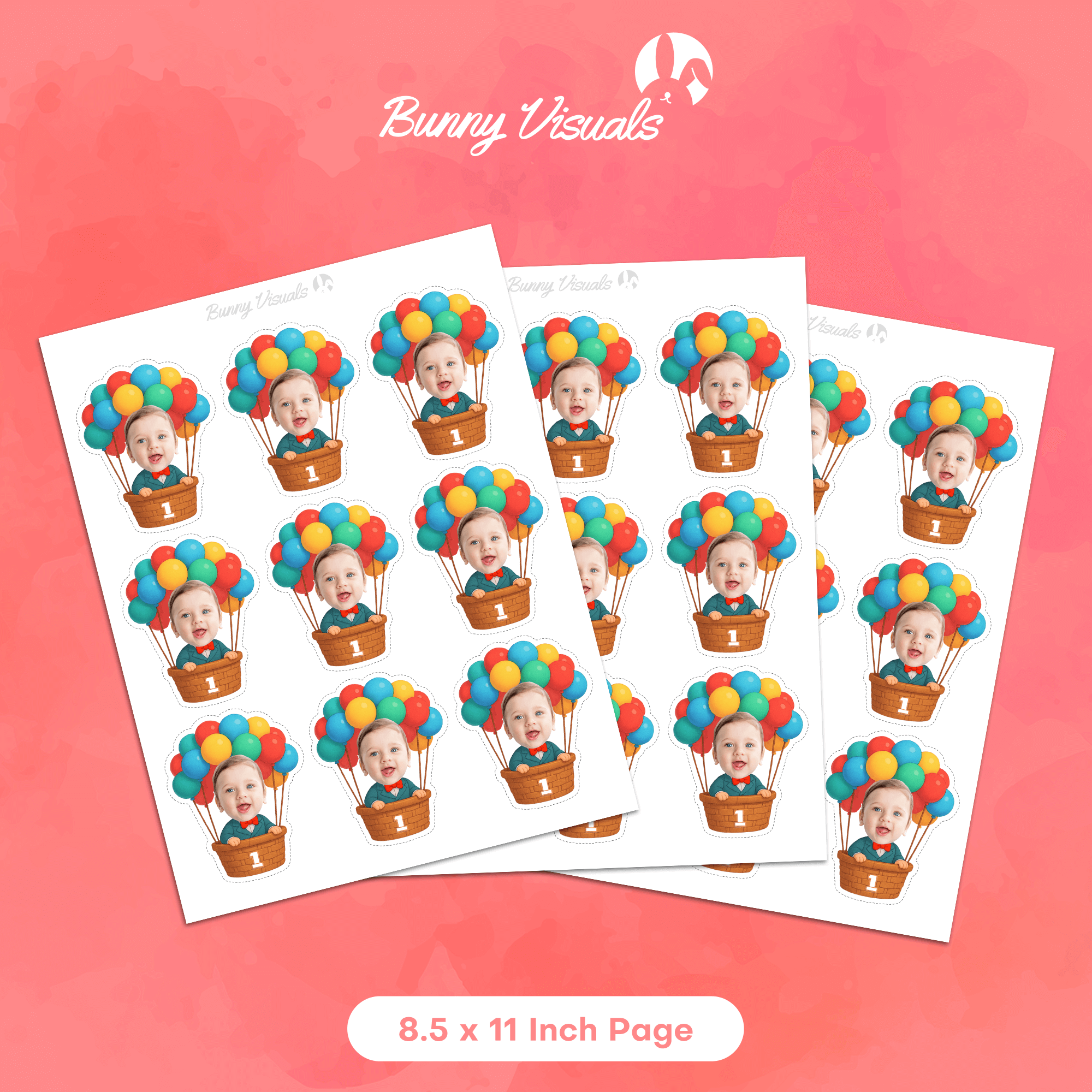 Hot Air Balloon Cupcake Toppers