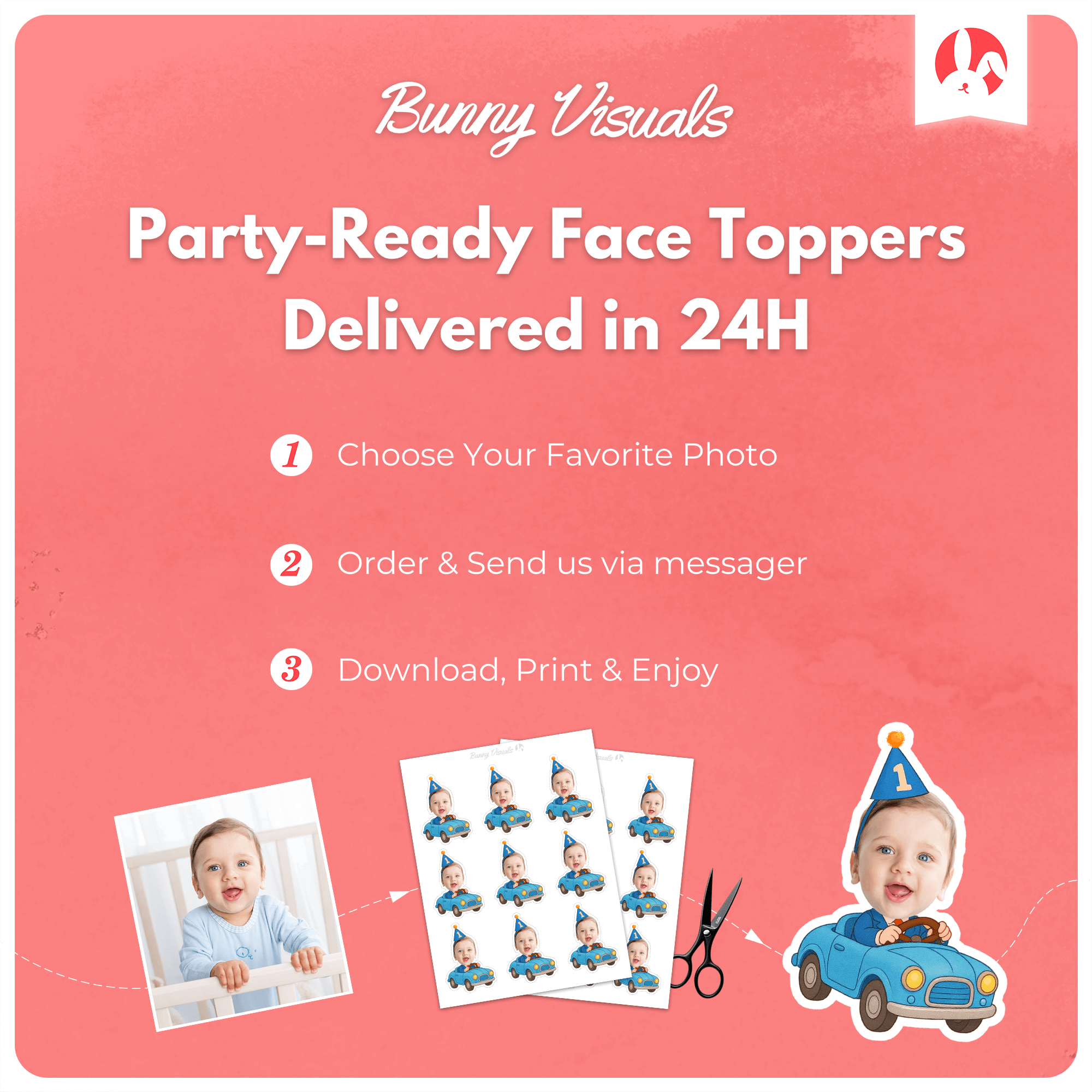 Little Racer Cupcake Toppers